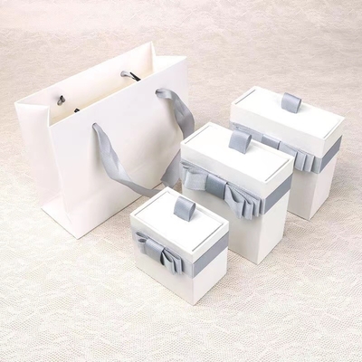 Ювелирных изделий бумаги Kraft серого цвета ожерелья ODM подарочные коробки белых небольшие с ящиком