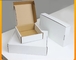 коробка коробки гофрированной бумаги 15x15x5cm Biodegradable простая белая складывая бумажная