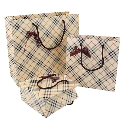 Чай ODM OEM Striped хаки бумажные мешки Kraft для магазина одежды