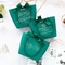 Бумажные мешки печати тропического завода светло-зеленые с ручками ленты