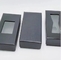 Подарочная коробка картона черноты CDR AI PSD прямоугольная с прозрачной крышкой