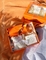 коробки праздничного подарка 20cm*7cm*17cm оранжевые покрытые с прозрачным Windows