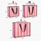 Розовые Striped бумажные мешки Pantone CMYK косметические для подарков возвращения