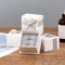 Украшения печатания шелковой ширмы бумажные упаковывая коробку свадьбы картона 2 колец